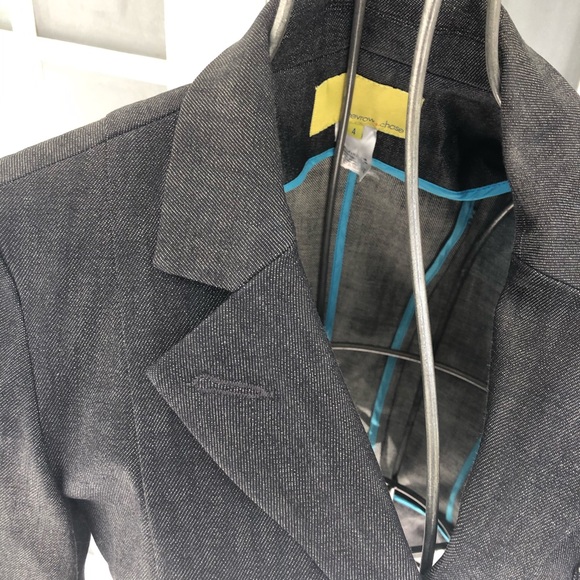 Tevrow + Chase peplum denim blazer. NWOT. - Picture 3 of 7